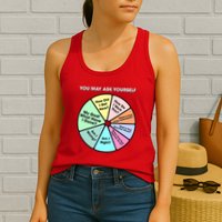 You May Ask Yourself Classic 80S Pop Music Retro Pie Chart Womens Tank Top