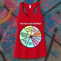 You May Ask Yourself Classic 80S Pop Music Retro Pie Chart Womens Tank Top
