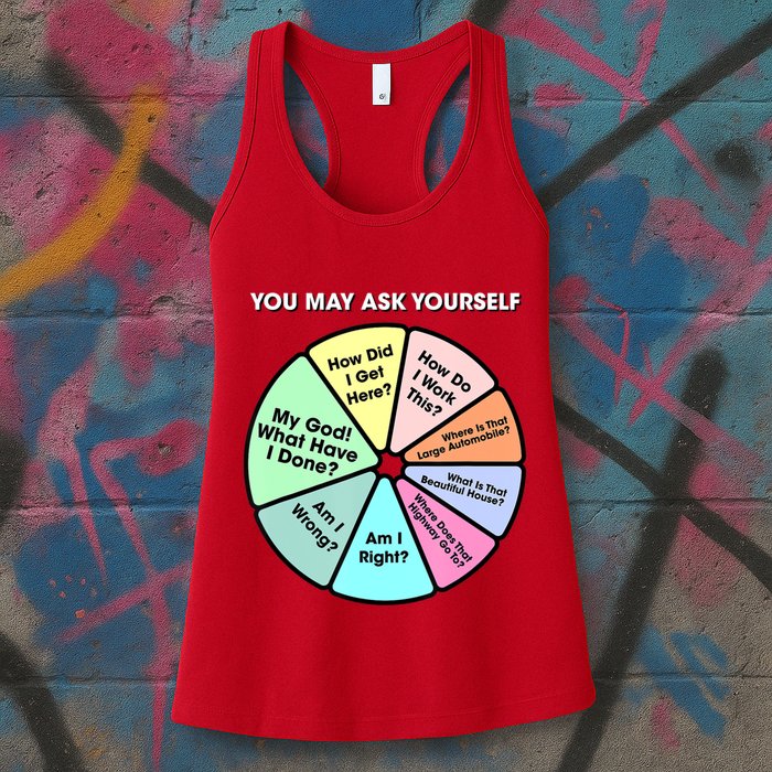 You May Ask Yourself Classic 80S Pop Music Retro Pie Chart Womens Tank Top