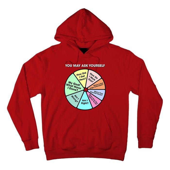 You May Ask Yourself Classic 80S Pop Music Retro Pie Chart Tall Hoodie