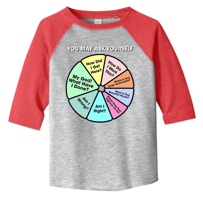 You May Ask Yourself Classic 80S Pop Music Retro Pie Chart Toddler Fine Jersey T-Shirt