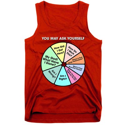 You May Ask Yourself Classic 80S Pop Music Retro Pie Chart Tank Top