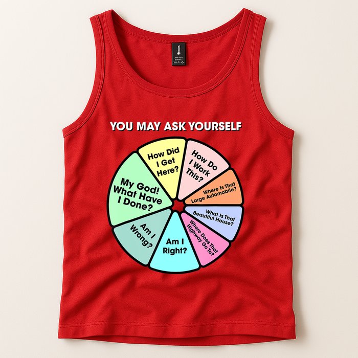 You May Ask Yourself Classic 80S Pop Music Retro Pie Chart Tank Top