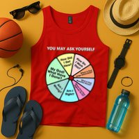 You May Ask Yourself Classic 80S Pop Music Retro Pie Chart Tank Top