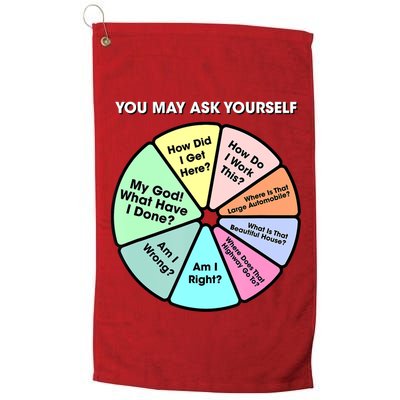 You May Ask Yourself Classic 80S Pop Music Retro Pie Chart Golf Towel