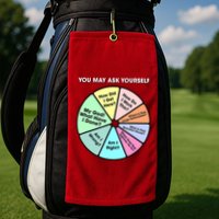You May Ask Yourself Classic 80S Pop Music Retro Pie Chart Golf Towel