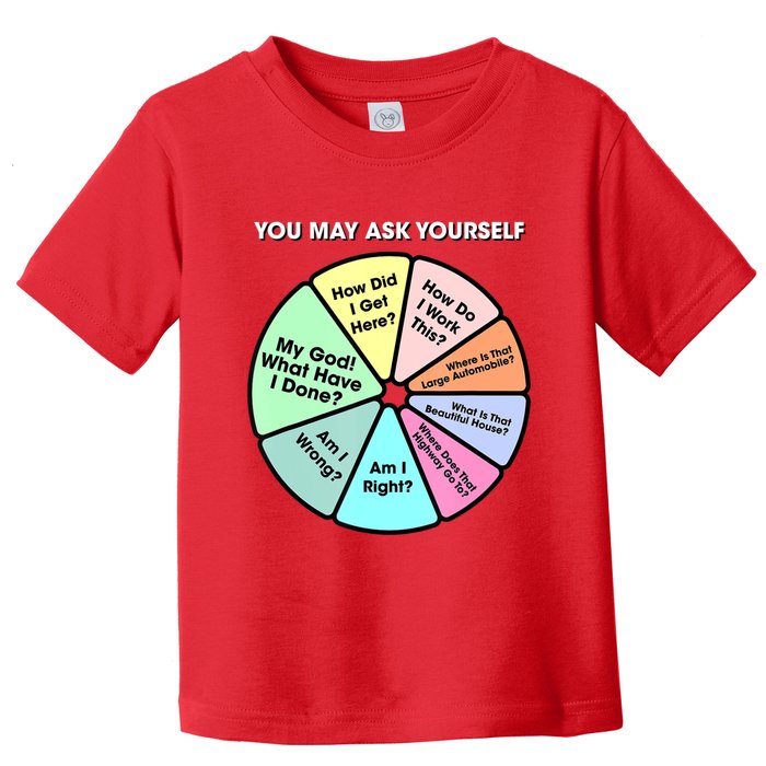You May Ask Yourself Classic 80S Pop Music Retro Pie Chart Toddler T-Shirt