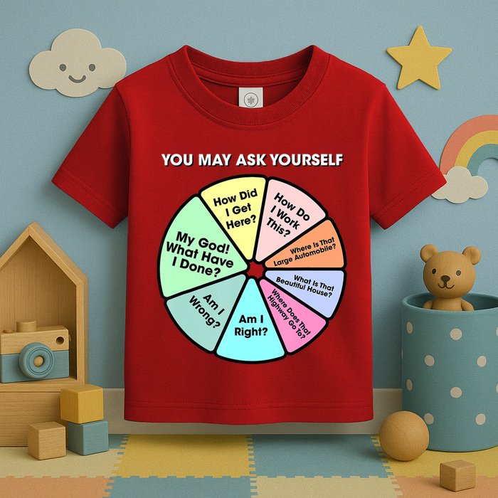 You May Ask Yourself Classic 80S Pop Music Retro Pie Chart Toddler T-Shirt