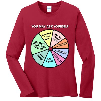 You May Ask Yourself Classic 80S Pop Music Retro Pie Chart Ladies Long Sleeve Shirt