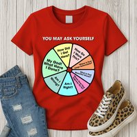 You May Ask Yourself Classic 80S Pop Music Retro Pie Chart Womens T-Shirt