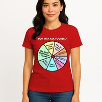 You May Ask Yourself Classic 80S Pop Music Retro Pie Chart Womens T-Shirt