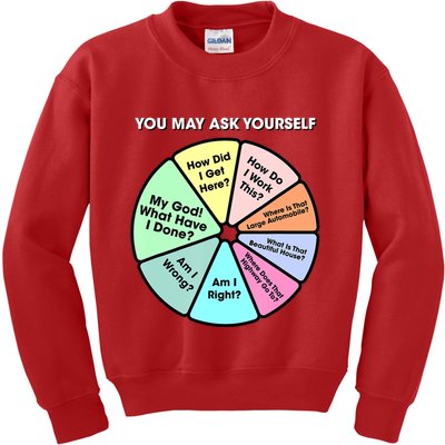 You May Ask Yourself Classic 80S Pop Music Retro Pie Chart Kids Sweatshirt