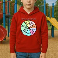 You May Ask Yourself Classic 80S Pop Music Retro Pie Chart Kids Hoodie
