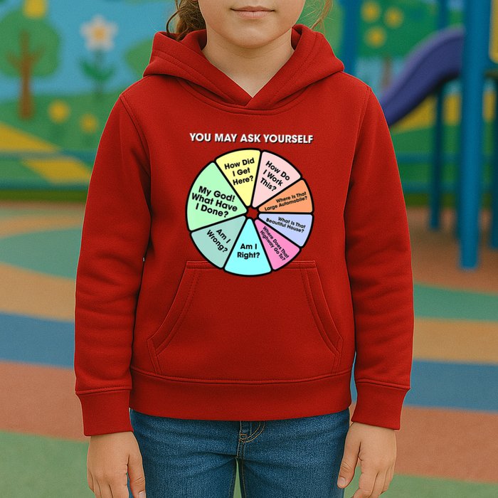 You May Ask Yourself Classic 80S Pop Music Retro Pie Chart Kids Hoodie