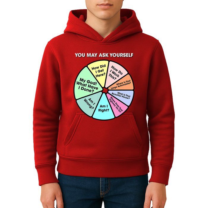 You May Ask Yourself Classic 80S Pop Music Retro Pie Chart Kids Hoodie