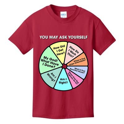 You May Ask Yourself Classic 80S Pop Music Retro Pie Chart Kids T-Shirt