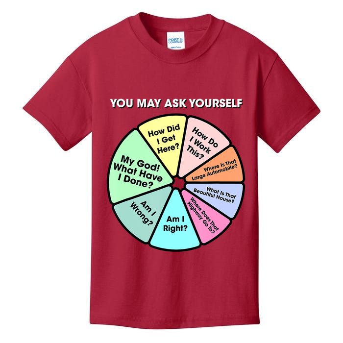 You May Ask Yourself Classic 80S Pop Music Retro Pie Chart Kids T-Shirt