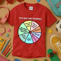 You May Ask Yourself Classic 80S Pop Music Retro Pie Chart Kids T-Shirt