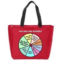 You May Ask Yourself Classic 80S Pop Music Retro Pie Chart Zip Tote Bag