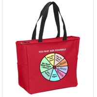 You May Ask Yourself Classic 80S Pop Music Retro Pie Chart Zip Tote Bag
