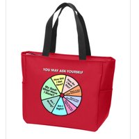 You May Ask Yourself Classic 80S Pop Music Retro Pie Chart Zip Tote Bag