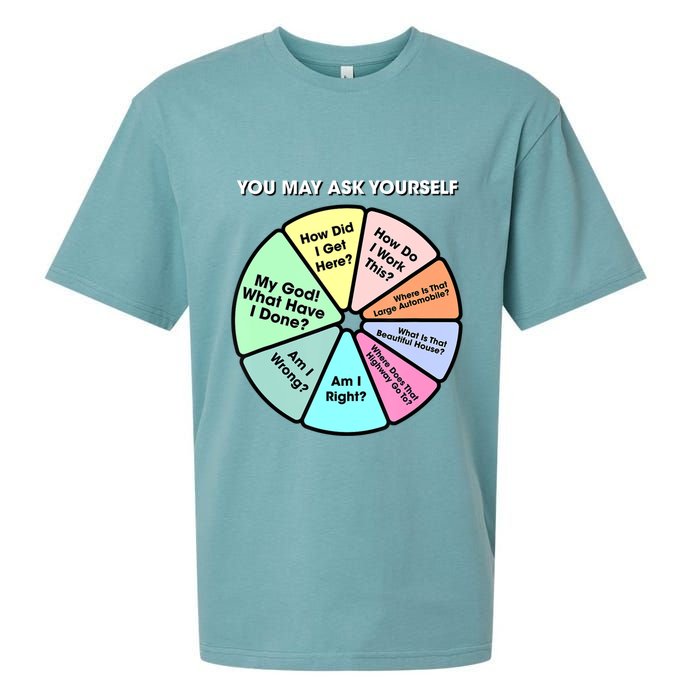 You May Ask Yourself Classic 80S Pop Music Retro Pie Chart Sueded Cloud Jersey T-Shirt