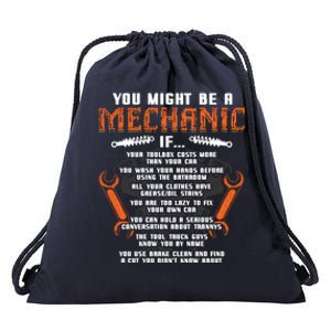 You Might Be A Mechanic If Cool Gift Auto Mechanics Cool Gift Car Repair Cool Gi Drawstring Bag