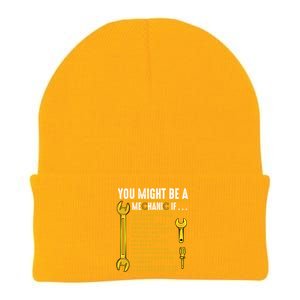 You Might Be A Mechanic If Funny Sarcastic Humor Quotes Great Gift Knit Cap Winter Beanie