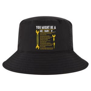 You Might Be A Mechanic If Funny Sarcastic Humor Quotes Great Gift Cool Comfort Performance Bucket Hat