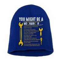 You Might Be A Mechanic If Funny Sarcastic Humor Quotes Great Gift Short Acrylic Beanie