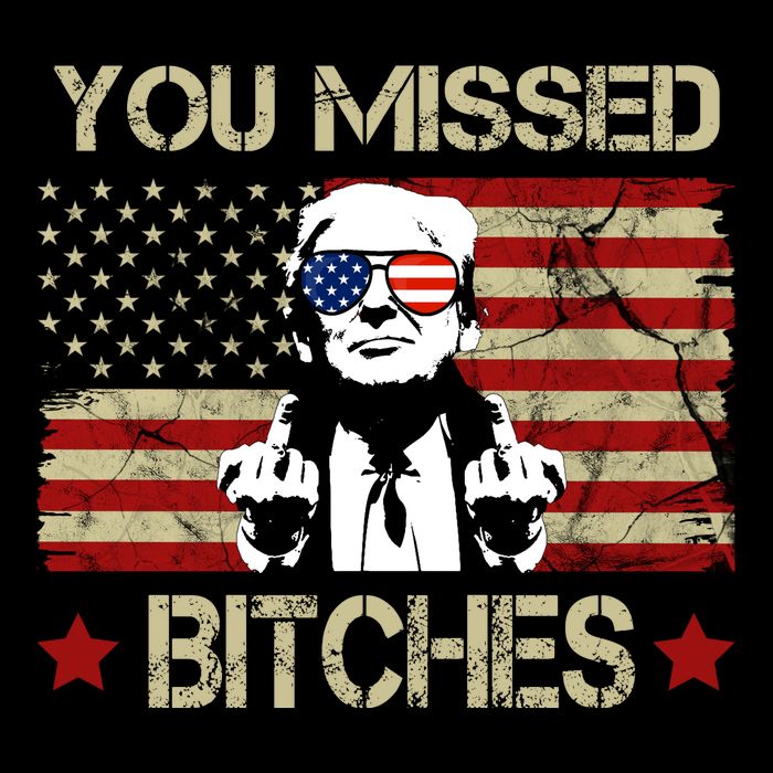 You Missed B!!Ches Donald Trump Middle Finger Usa Flag Impact Tech Backpack