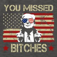 You Missed B!!Ches Donald Trump Middle Finger Usa Flag Vector Backpack
