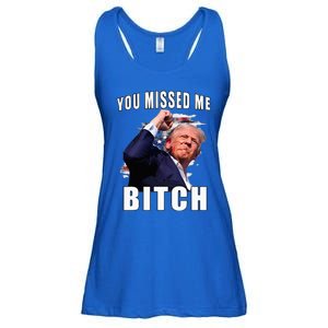 You Missed Bitch Trump Shot Shooting Trump Ladies Essential Flowy Tank