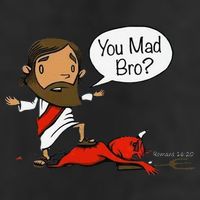 You Mad Bro Funny Jesus 7 Panel Mesh Trucker Snapback Hat