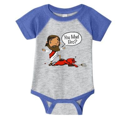 You Mad Bro Funny Jesus Infant Baby Jersey Bodysuit