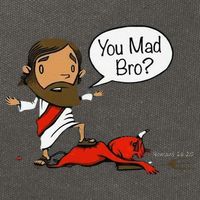 You Mad Bro Funny Jesus Cotton Canvas Backpack