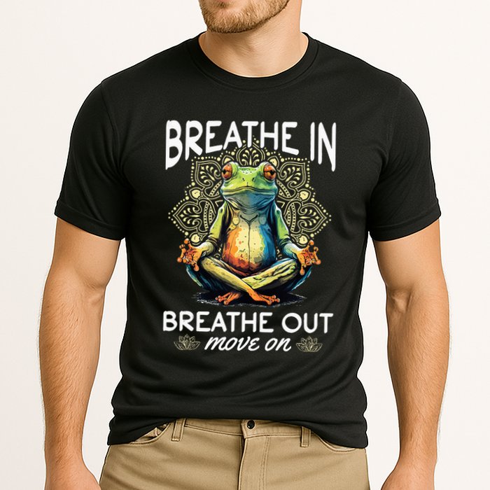 Yoga Meditation Breathe In Breathe Out Move On Cooling Performance Crew T-Shirt