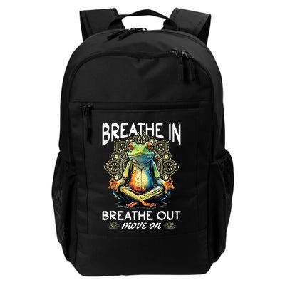 Yoga Meditation Breathe In Breathe Out Move On Backpack