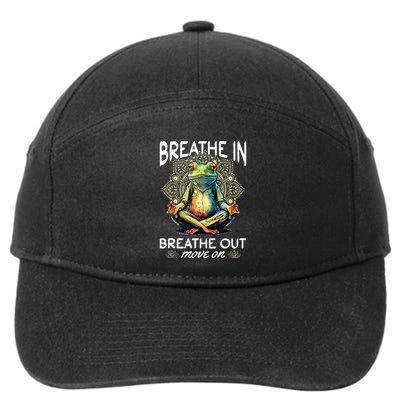 Yoga Meditation Breathe In Breathe Out Move On 7-Panel Snapback Hat