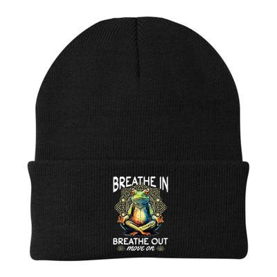 Yoga Meditation Breathe In Breathe Out Move On Beanie