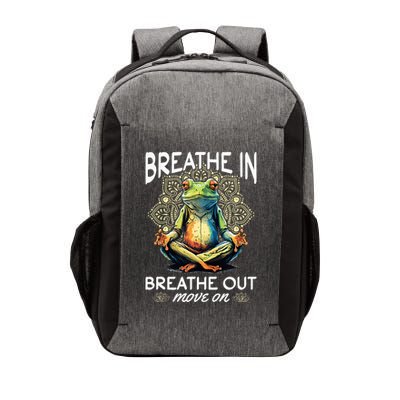 Yoga Meditation Breathe In Breathe Out Move On Vector Backpack