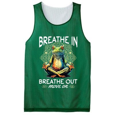 Yoga Meditation Breathe In Breathe Out Move On Mesh Reversible Basketball Jersey Tank
