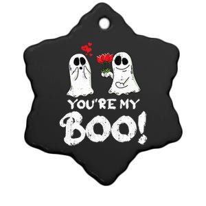 Youre My Boo Lazy Halloween Costume Funny Ghost Couple Ceramic Star Ornament