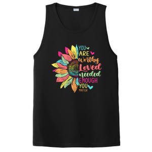 You Matter Be Kind Flower Self Care Mental Health Awareness PosiCharge Competitor Tank