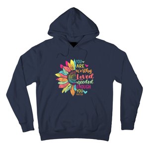 You Matter Be Kind Flower Self Care Mental Health Awareness Hoodie