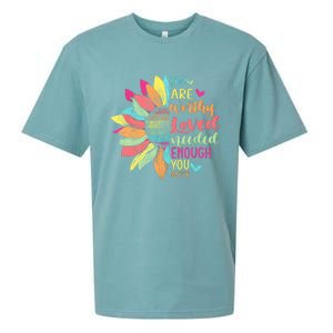 You Matter Be Kind Flower Self Care Mental Health Awareness Sueded Cloud Jersey T-Shirt