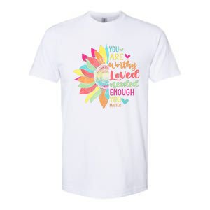 You Matter Be Kind Flower Self Care Mental Health Awareness Softstyle CVC T-Shirt