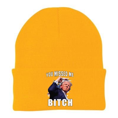 You Missed Bitch Trump Shot Shooting Trump Knit Cap Winter Beanie