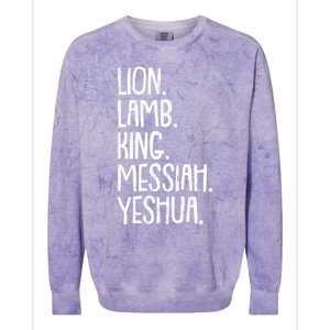 Yeshua Messiah Christmas Xmas Holiday Religious Christian Gift Colorblast Crewneck Sweatshirt