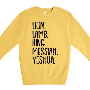 Yeshua Messiah Christmas Xmas Holiday Religious Christian Gift Premium Crewneck Sweatshirt